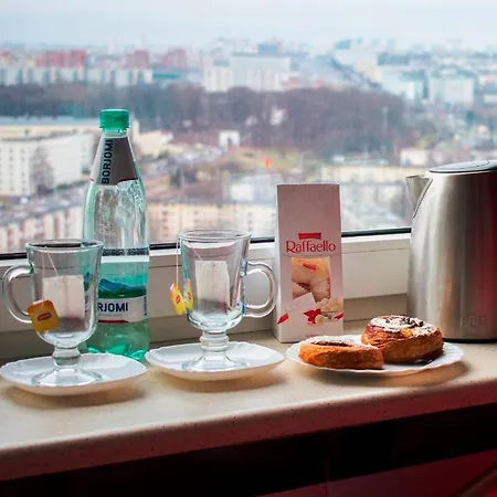 アパートホテル Jacuzzi Vip Smart Aparthotel, панорамный вид центр минска ミンスク
